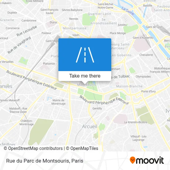 Rue du Parc de Montsouris map