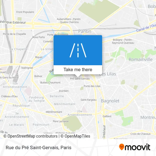 Rue du Pré Saint-Gervais map