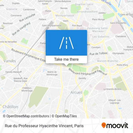 Rue du Professeur Hyacinthe Vincent map