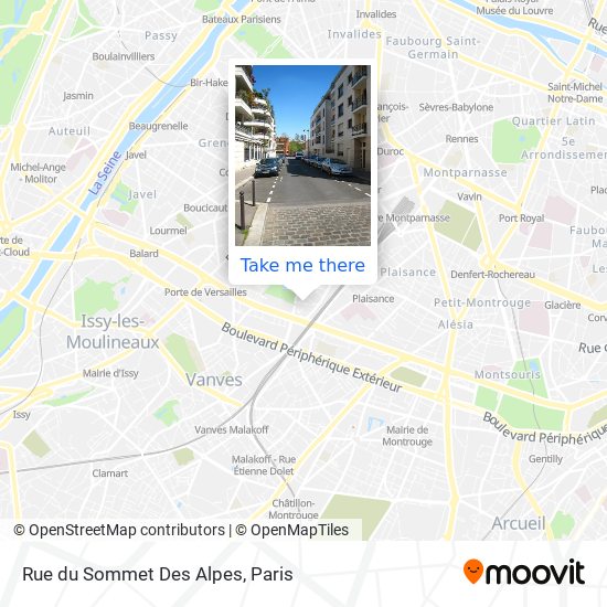 Mapa Rue du Sommet Des Alpes