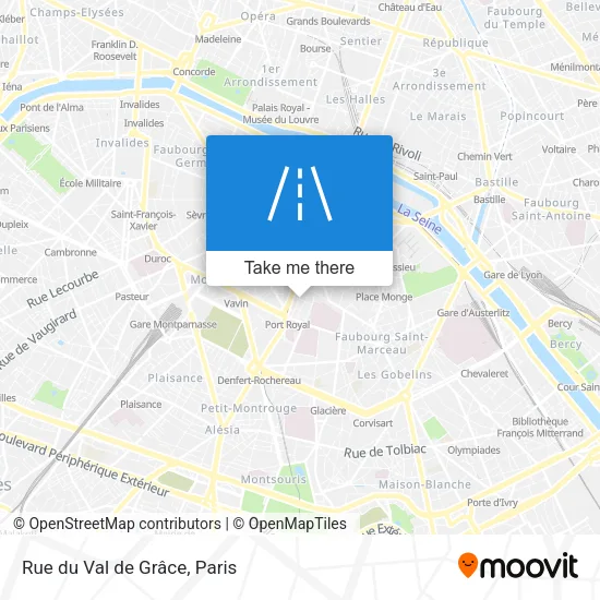 Rue du Val de Grâce map