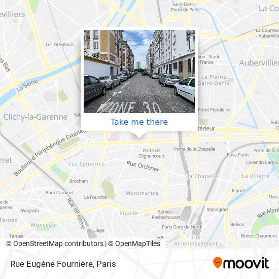 Mapa Rue Eugène Fournière