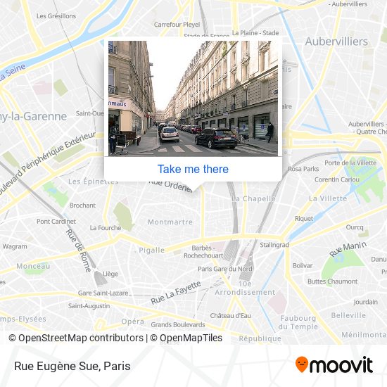 Mapa Rue Eugène Sue