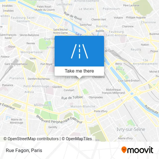 Rue Fagon map