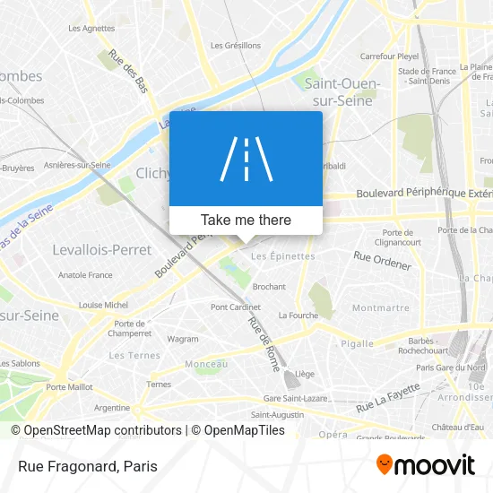 Rue Fragonard map
