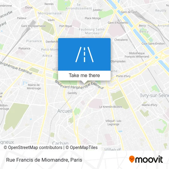 Rue Francis de Miomandre map