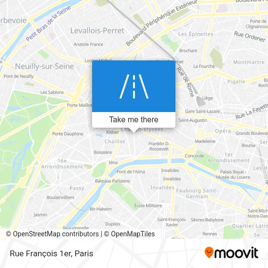 Rue François 1er map