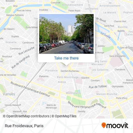 Mapa Rue Froidevaux