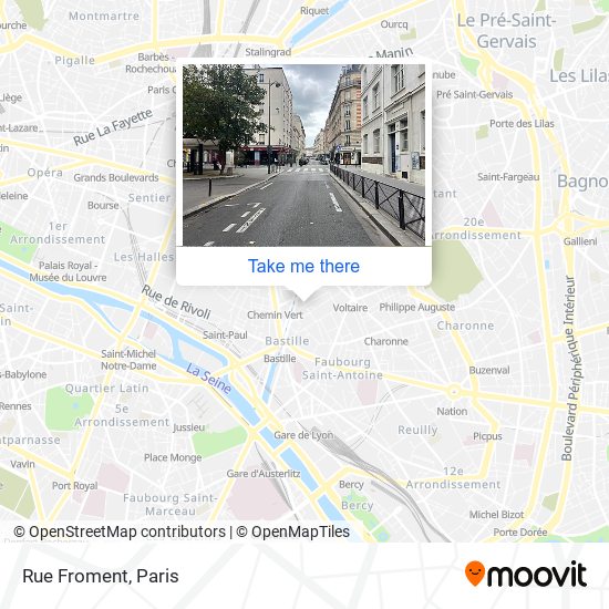 How to get to Rue Froment in Paris by Metro Bus or RER