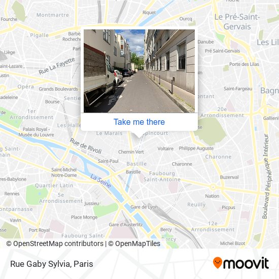 Rue Gaby Sylvia map