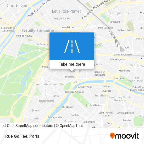 Rue Galilée map