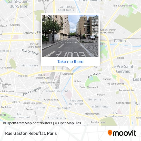 Mapa Rue Gaston Rebuffat