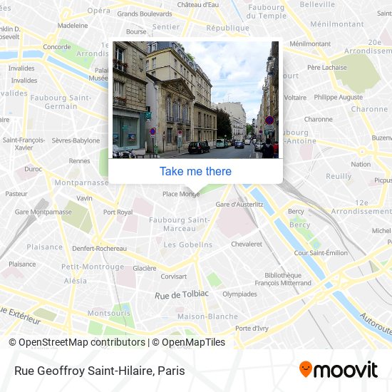 Mapa Rue Geoffroy Saint-Hilaire