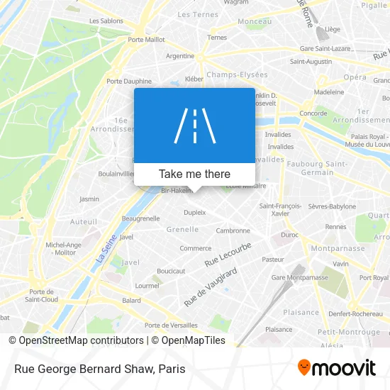 Rue George Bernard Shaw map