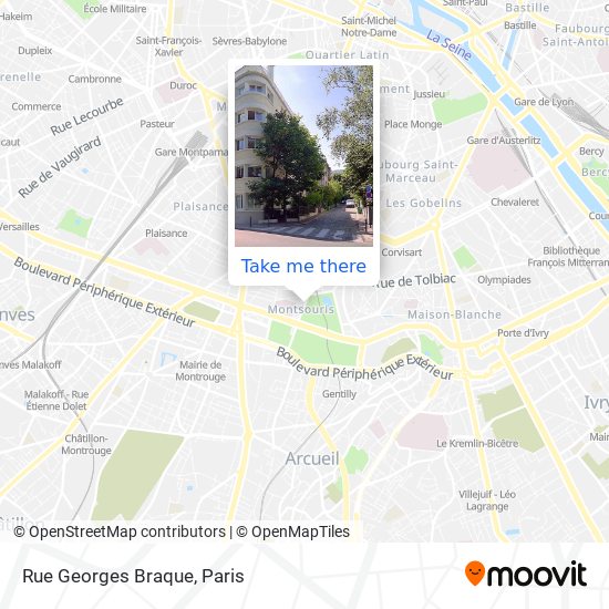 Mapa Rue Georges Braque