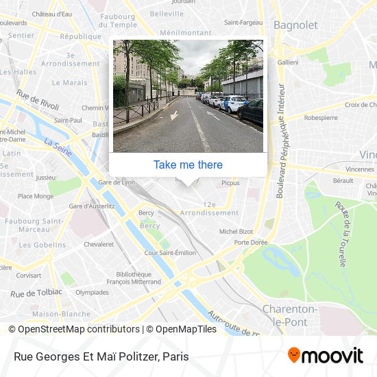 Mapa Rue Georges Et Maï Politzer