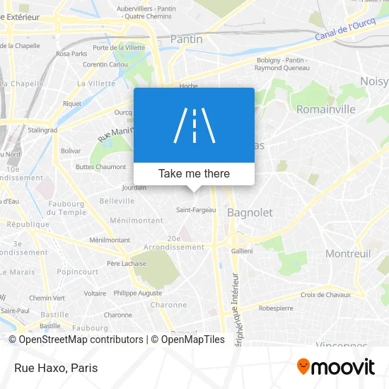 Rue Haxo map