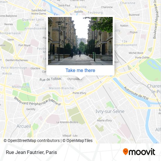 Mapa Rue Jean Fautrier
