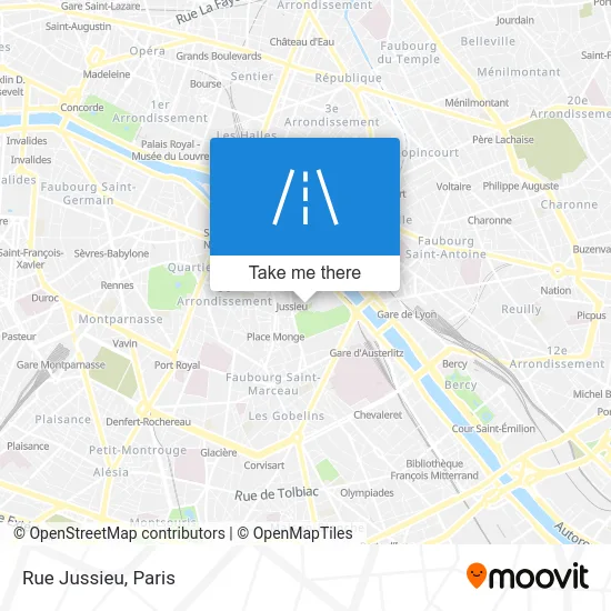Rue Jussieu map