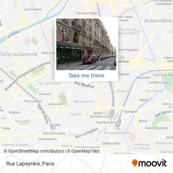 Mapa Rue Lapeyrère