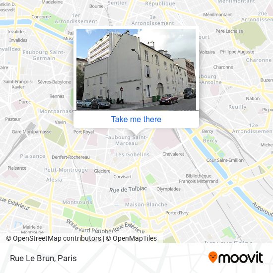Rue Le Brun map