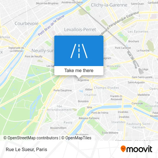 Rue Le Sueur map