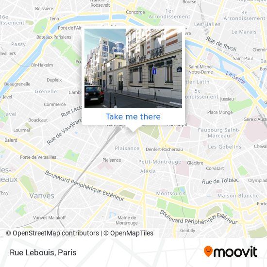 Mapa Rue Lebouis