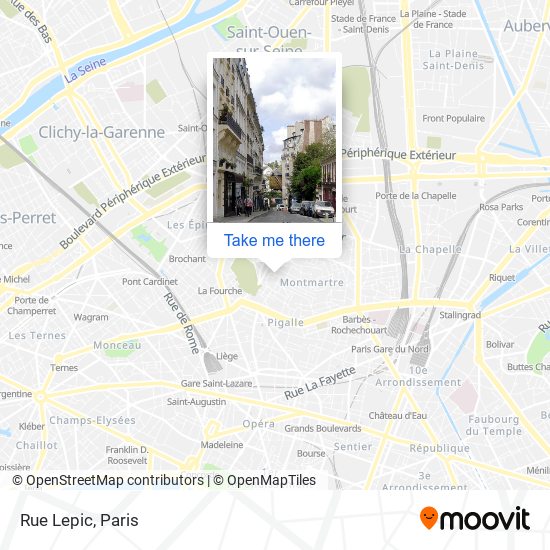 Rue Lepic map