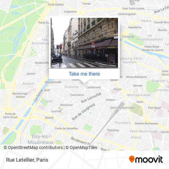 Rue Letellier map