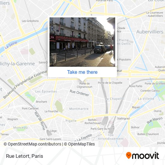 Rue Letort map