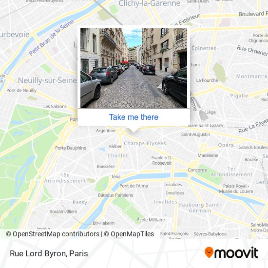 Rue Lord Byron map