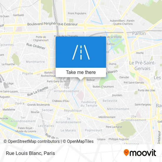 Rue Louis Blanc map