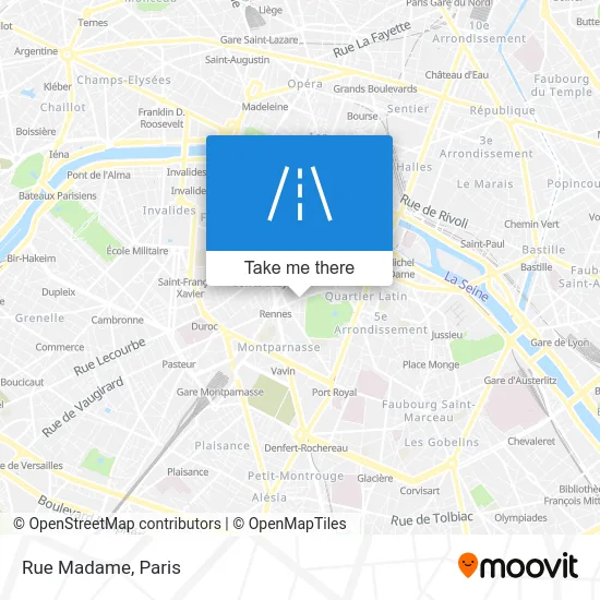 Rue Madame map