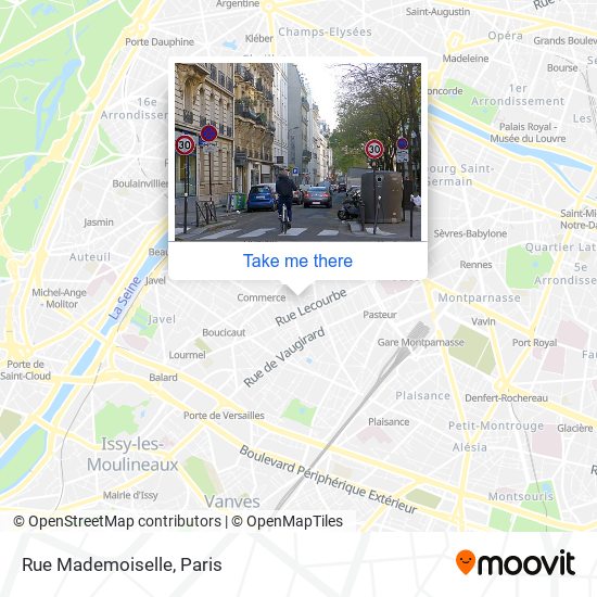 Mapa Rue Mademoiselle