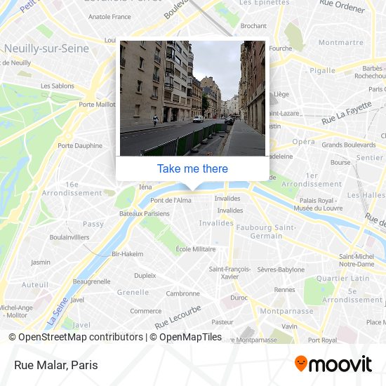 Rue Malar map