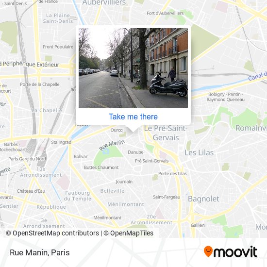 Rue Manin map