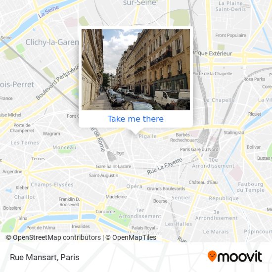 Rue Mansart map