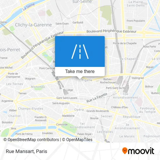 Rue Mansart map