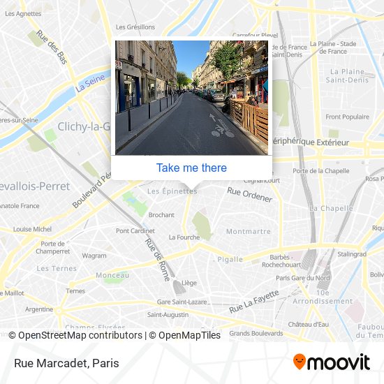 Rue Marcadet map