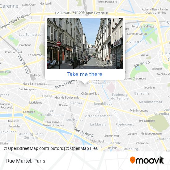 Mapa Rue Martel