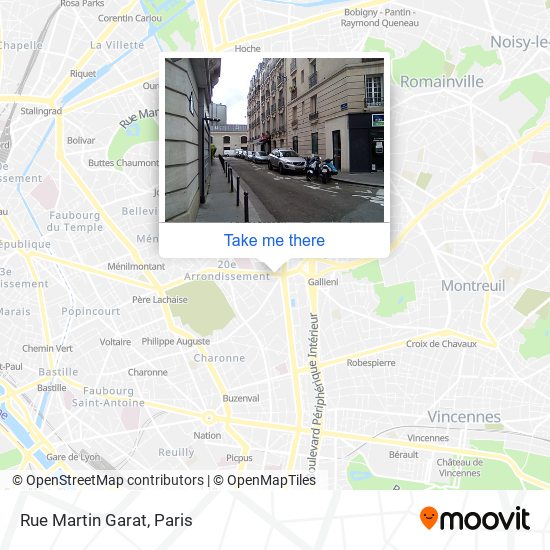 Mapa Rue Martin Garat