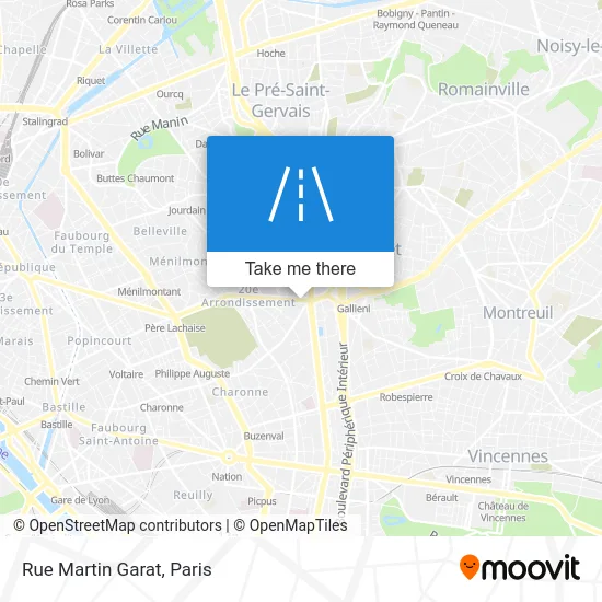 Rue Martin Garat map