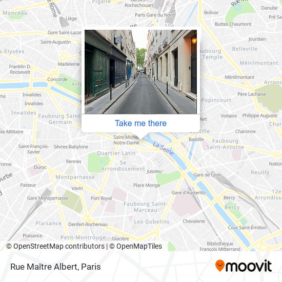 Mapa Rue Maître Albert