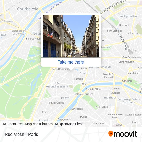 Rue Mesnil map