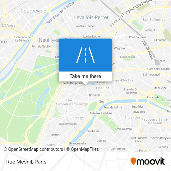 Rue Mesnil map