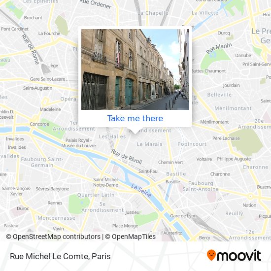 Mapa Rue Michel Le Comte