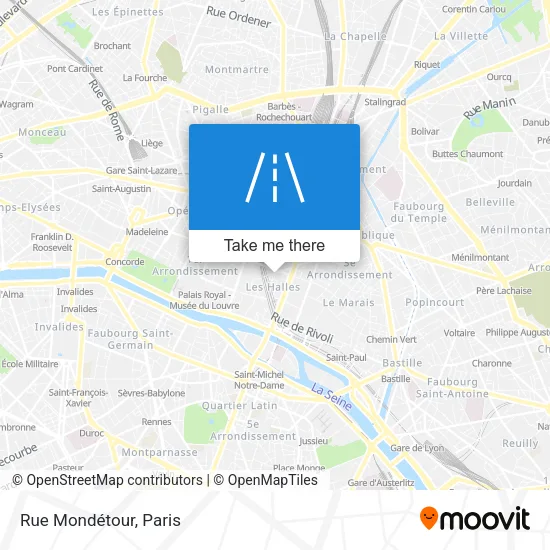 Rue Mondétour map