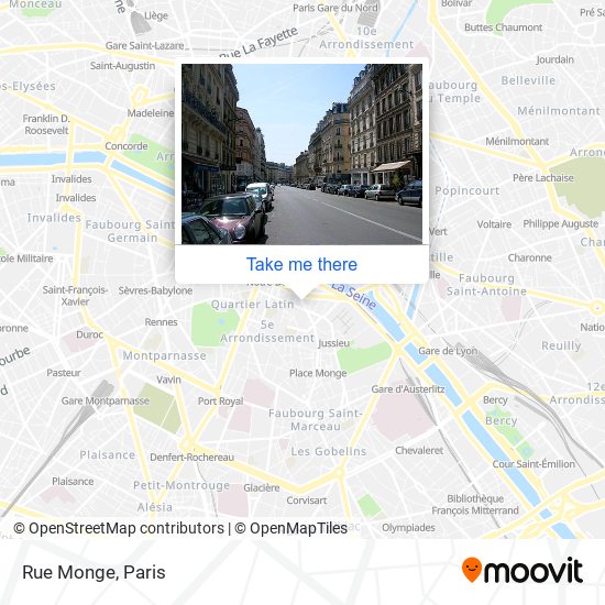Mapa Rue Monge