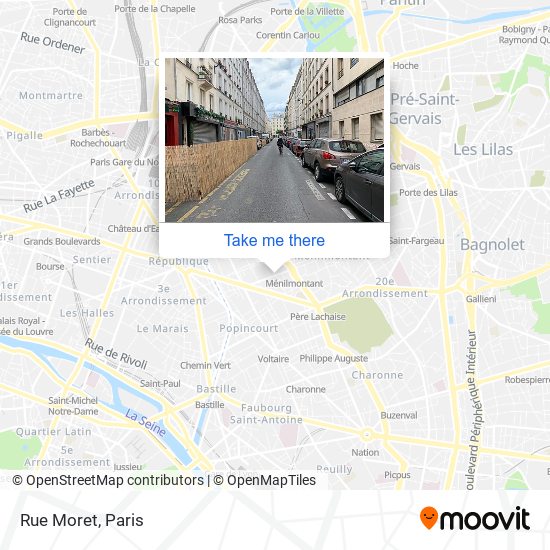 Rue Moret map