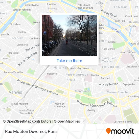 Rue Mouton Duvernet map